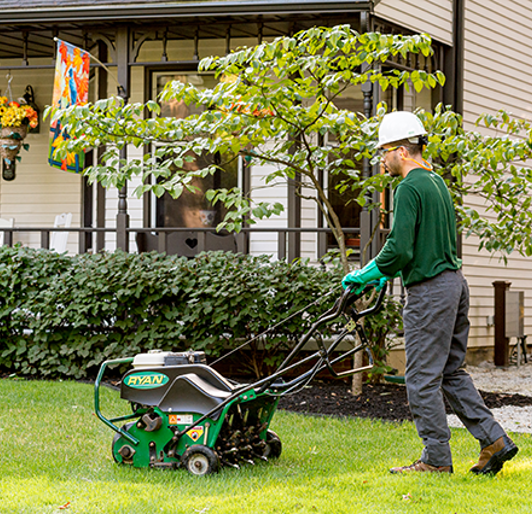 Aeration and Lawn Seeding near Rochester, Minnesota